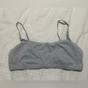 SKIMS Cotton Jersey Scoop Bralette Light Heather Grey Size XL